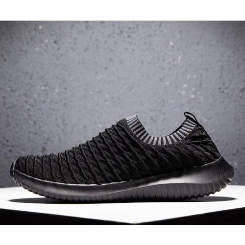 2020 Hot Casual Shoes Men Mesh Breathable Light Sneakers Men Woman Couple Sock Shoes Black Tenis Masculino Adulto Size 35-46