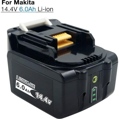 BL1440 BL1430 14.4V 6000mAh Li-ion Power Tools Rechargeable Battery for Makita BL1415 BL1460 BDF343 TD130D LXT200 194559-8