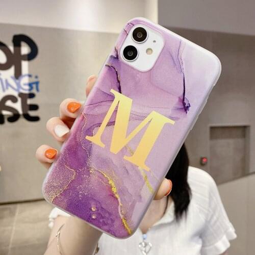 Fashion Simple Label Letter Marble Silicone Cover for Galaxy J2 Prime J5 Prime J7 Prime J4 Plus J6 Plus M11 M31 A01 A11 A31 A41