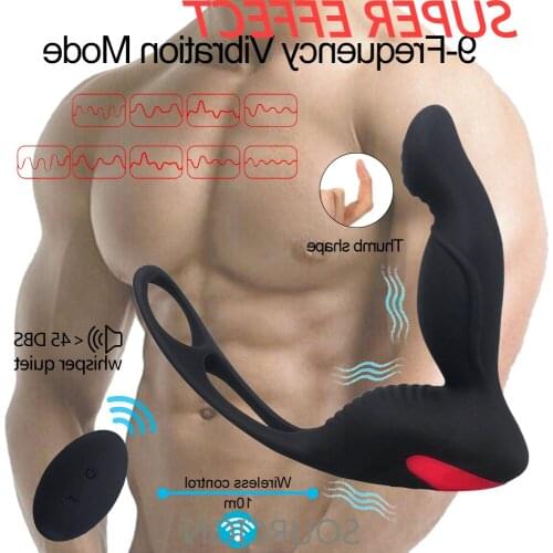 SWT Male Vibrator Prostate Massager Stimulator Masturbator Strap-on Sex Toys for A Couple Men Gay Adults Sex vibrators Anal Plug