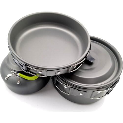 Tableware-Set Anti-fall And No Deformation Utensils Fry pan-Kettle Cookware Camping-Pot Hiking Ultralight Outdoor 2-3 persons