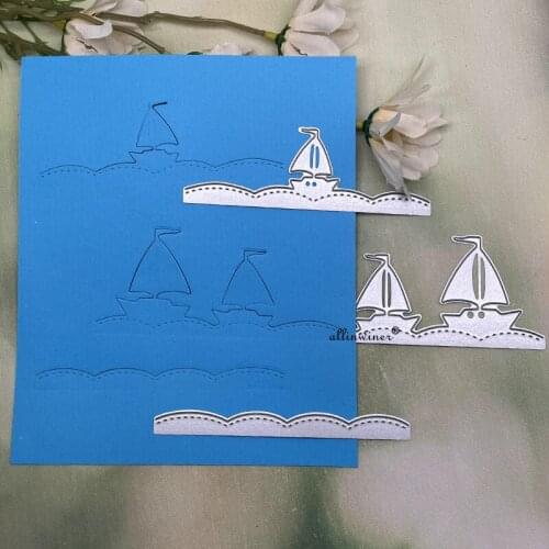 New Sailing wave edge Metal Cutting Dies for DIY Scrapbooking Album Paper Cards Decorative Crafts Embossing Die Cuts