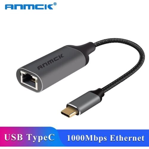 Anmck USB C Ethernet USB-C to RJ45 Lan Adapter for MacBook Pro Samsung Galaxy S9/S8/Note 9 Type C Network Card USB Ethernet