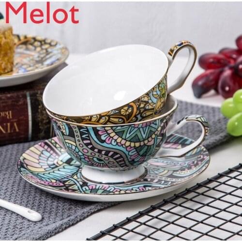 Popular selling Ceramic Creative Custom tea cup gift set with handle