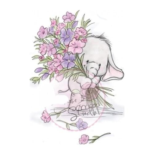 Animal Elephant Transparent Clear Pattern Stamps For DIY Scrapbooking/Card Making/Kids Christmas Fun Decoration Suppliestampons