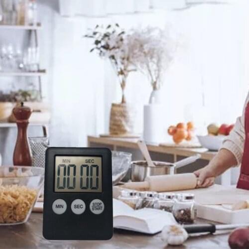 R2JC 4 Pcs Large Screen Digital Kitchen Timer Countdown Loud Time Management Alarm Clock Interval Timing Equipment Stopwatch for