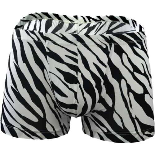 Sexy men underwear low-waist zebra stripes trunk breathable boxer ZJH972