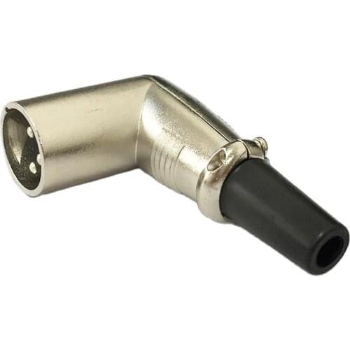 Cannon XLR male connector 3 pins right angle 90-degree for microphone