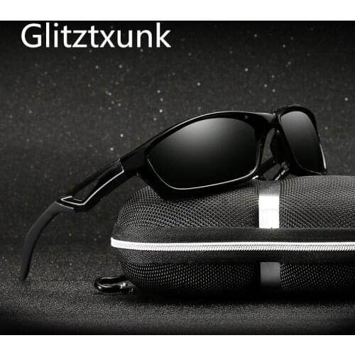 Glitztxunk Polarized Sunglasses Men Sports Brand Designer Retro Outdoor Driving Sun Glasses For Male Goggles Eyewears Lentes
