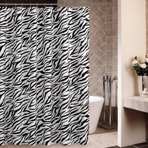 Mtuove shower curtain zebra Dacron waterproof, mould proof and thickening curtain manufacturers direct wholesale spot wholesale