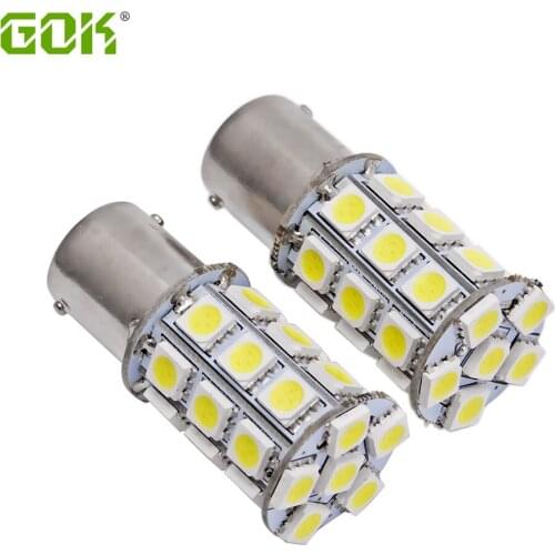 10pcs/lot 1156 led bulb Ba15s 27Smd 5050 Led Light Car Brake Reverse 1156 led Tail Rear Signal Lighting Bulb car-styling