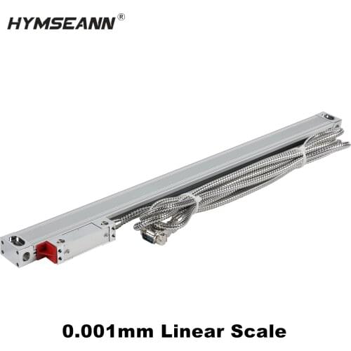 0.001mm 50 100 150 200 250 300 350 400mm Slim DRO Linear Scale 20x28mm Thin Small 1um Lathe Linear Encoder Grating Ruler Sensor