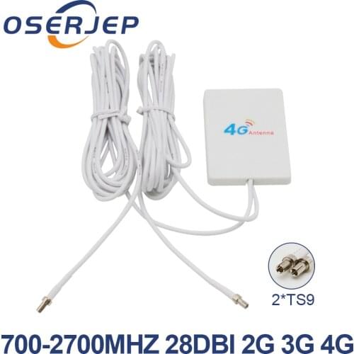 TS9 CRC9 SMA Connector 4g LTE Pannel Antenna Dual Slider Connector for Huawei 3G 4G LTE Router Modem Aerial 3 Meters Wire