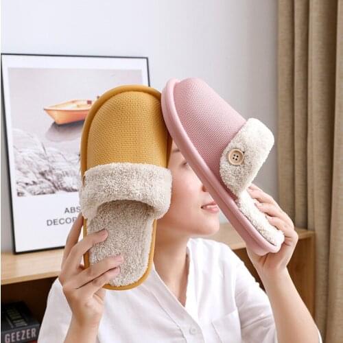 Women EVA Slippers Winter Warm Clogs Women Suede Plush House Slippers Indoor Outdoor Lovers Cotton Memory Foam Zapatillas Mujer