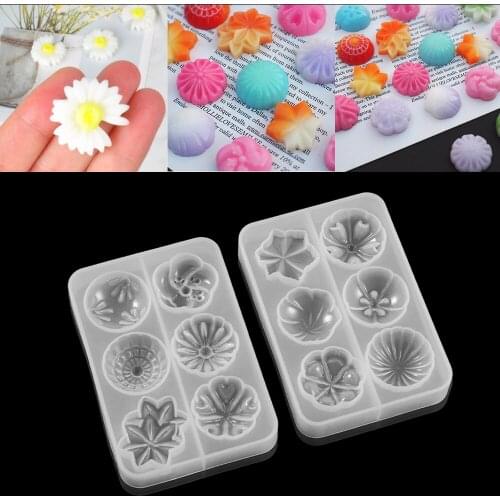 1pcs 3D Sunflower Rose Flower Shape Silicone Mold Cake Border Mold Flower Mold Trinket Jewelry Making Findings Supplies