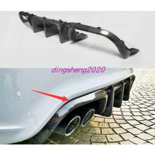 1PCS Real Carbon Fiber Exterior Bumper Rear Board Guard For BMW X5 X6 2015-2018 car modification