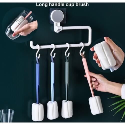 1 PCS Sponge Bottle Cup Brush Sponge Cup Brush Glass Bottle Cleaning Removable Kitchen Glass Cleaning Brush Magic Sponge