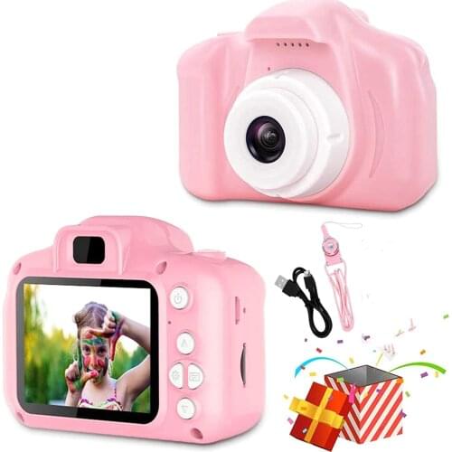 1080P Mini Digital Camera Toys for Kids 2 Inch HD Screen Chargeable Photography Props Cute Baby Child Birthday Gift Outdoor Game
