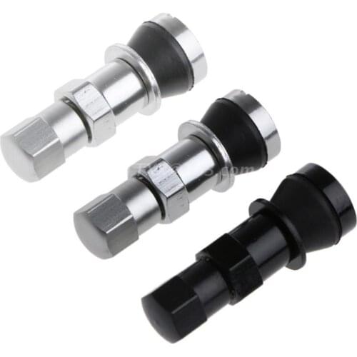 4Pcs Aluminum Car Tubeless Wheel Tire Valve Stem Rim Bolt-in W/Dust