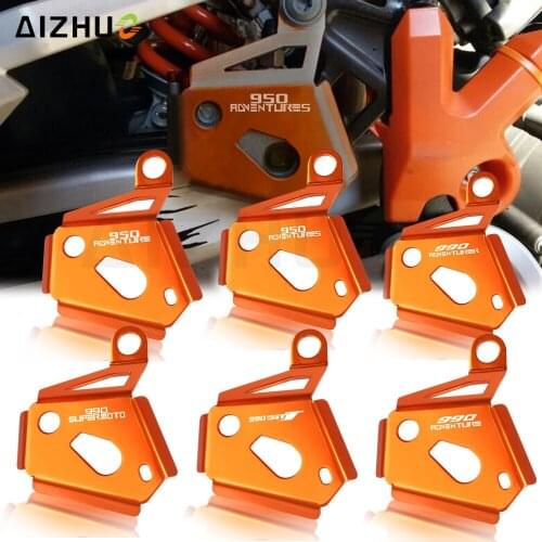 Motorcycle Accessories Rear Brake Reservoir Pump Protector Guards For 990 ADVENTURE S R 990SMT SUPERMOTO R T 950 SUPER ENDURO