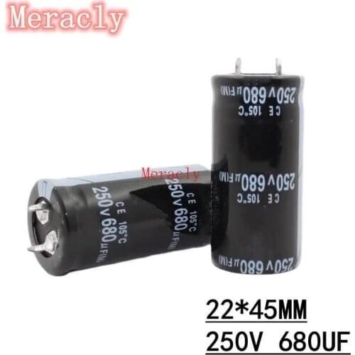 5PCS 250V 680UF Aluminum electrolytic capacitors Own factory long life High frequency and low resistance best quality 20