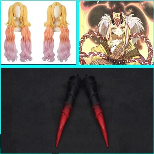 Fate Grand Order FGO Berserker Ibaraki Douji Horns wigs Cosplay Costume Headwear Horns Halloween Cosplay Props wigs Carnival NEW