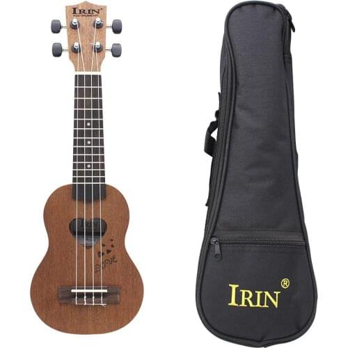 IRIN 17 Inch 12 Frets Sapele Spruce Ukulele Guitar 4 Strings Hawaiian Guitar Musical Instruments with Bag for Beginners Gift