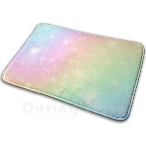 Mat Rug Carpets Unicorn Pastel Sky With Rainbow Mat Rug Carpets Mat Rug Carpet Anti-Slip Floor Mats Bedroom Unicorn Mat Rug