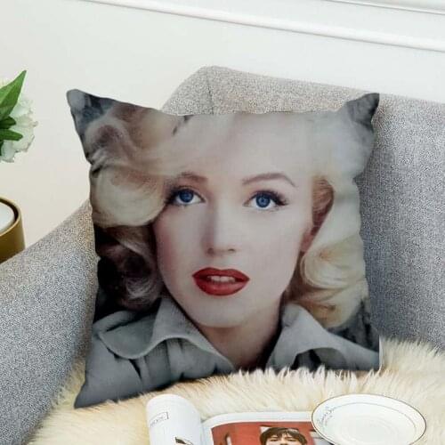 Marilyn Monroe Pillow Case Polyester Decorative Pillowcases Throw Pillow Cover style-7