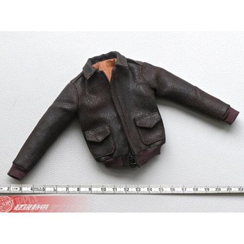 1/6 Soldier Model Accessories Clothes 12-inch Movable Womens Plastic Body Retro A2 Air Force Flight Jacket
