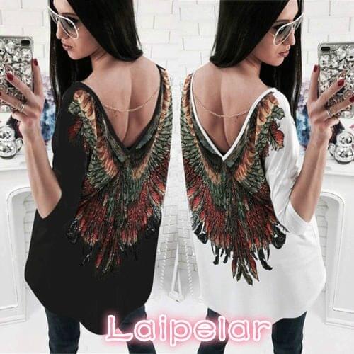 New Fashion Womens Printed T-Shirt Casual Long Sleeve Summer Loose Tops v-neck Cotton Long Clothing fashion T-Shirt