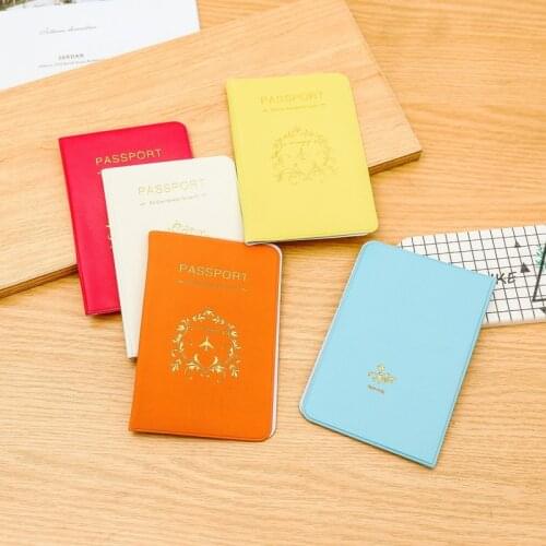 New Women Cute Fashion Couples Passport Cover Travel Business Passport Holder PVC Card ID Holders Passport Package