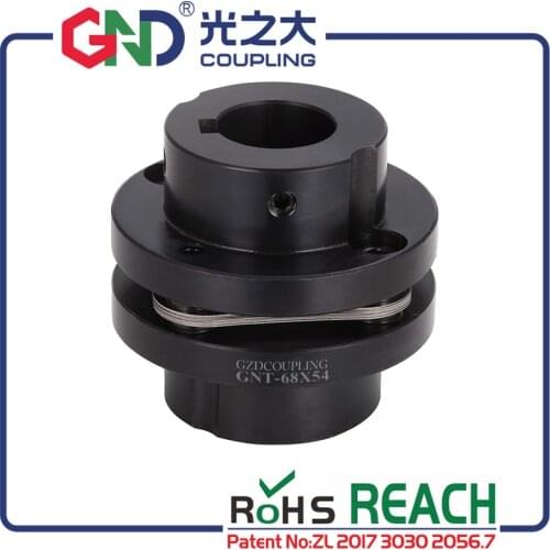 GND 45# Steel Stepped Single diaphragm Keyway setscrews series steel shaft coupling diameter 26mm Length 26mm