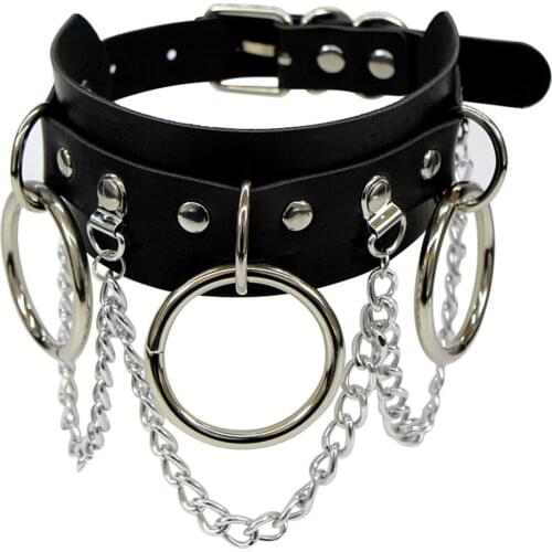 Punk Spike Metal Collar Girls Leather Harness Choker Necklace for Women Party Club Chockers Gothic Jewelry Harajuku 2020