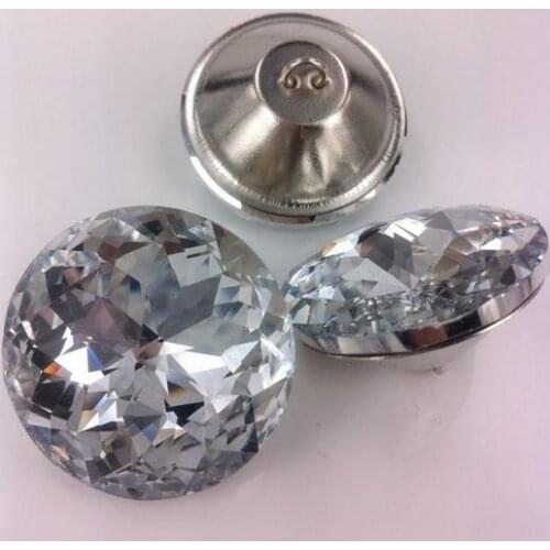 Rhinestones buttons 200 PCS/ 25 mm glass crystal button Bauhinia soft package crystal buckle sofa decorative buckle wholesale