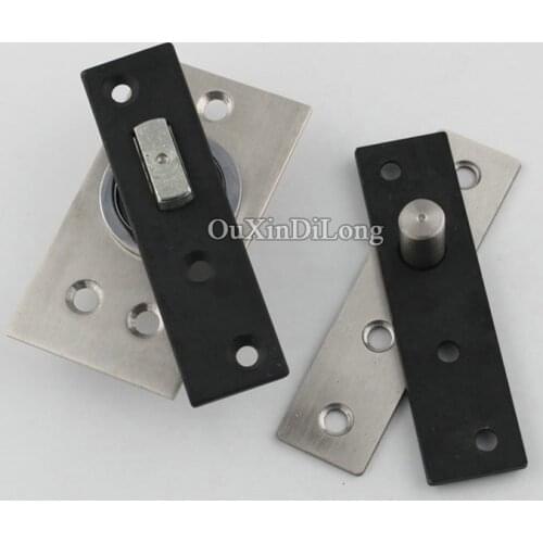 High Quality 2Sets Stainless Steel Heavy Duty Door Pivot Hinges 360 Degree Rotary Hidden Door Hinges Install Up and Down