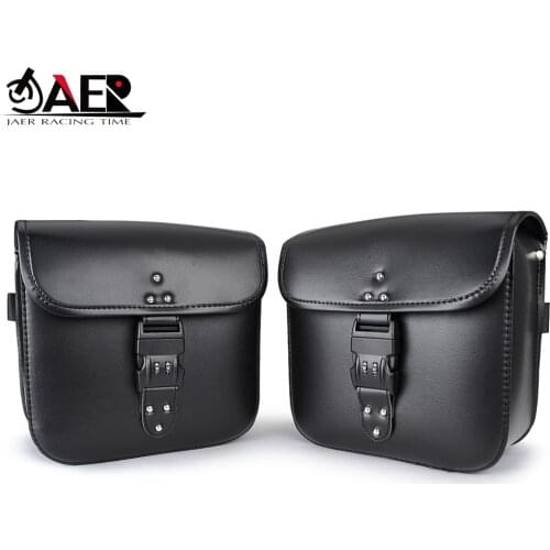 JAER Universal Motorcycle Saddle Bags Side Storage Luggage Bag Fork Tool Pouch for Harley Sportster XL 883 XL 1200 XL883 XL1200