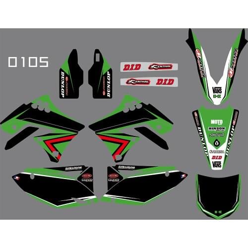 0105 motorcycle Team Graphic & Backgrounds Decal Stiker Kits for Kawasaki KX250F KXF250 2009-2012