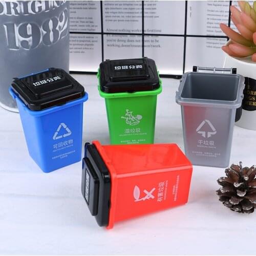1Pc 1:6 Dollhouse Trash Can Toy Mini Waste Bin Kitchen Storage Can Creative Household Desk Pen Organizer Storage Bucket