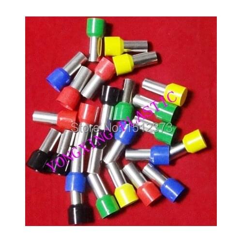 2017 freeshipping 25pcs/lot E35-16 Bootlace cooper Ferrules kit Wire Crimp Connector Insulated Cord Pin End Terminal 5 color