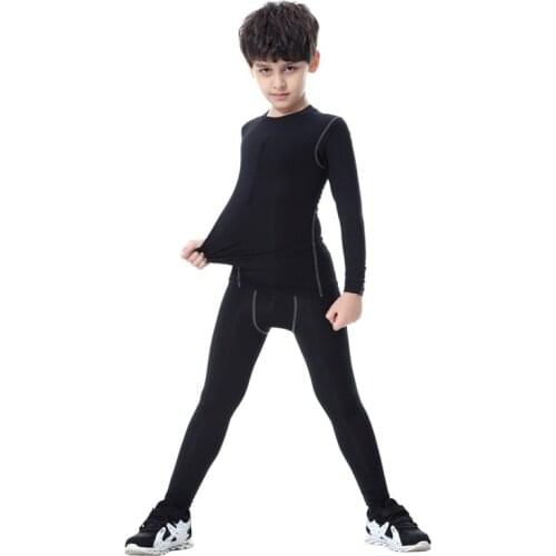 2019 Children Kids Boy Girl Compression Base Layer Skins Tee Thermal Sports T- Shirt Quick-drying Clothes power clothes