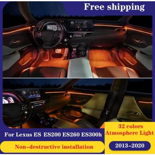 3/32color LED ambient light For Lexus ES200 13~20 ambient lamp lights for ES260 interior atmosphere lamp illuminated car Styling