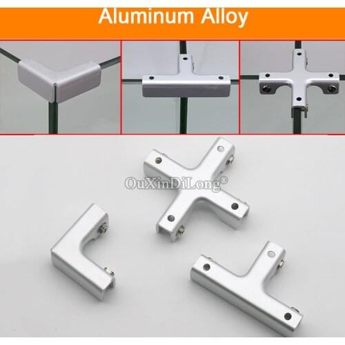 4PCS Aluminum Alloy Glass/Acrylic Showcase Clips/Connector,for Glass/Acrylic,without Drilling,Aquarium DIY Connector Clamp GF341
