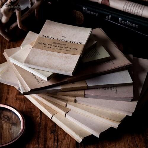 50pcs/lot Night Reading Notes Series Material Paper Junk Journal Planner Scrapbooking Vintage Decorative DIY Craft Paper