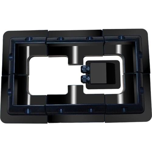 7pcs Boat Motorhome Corner Black Mounting Frame Support ABS Solar Panel Bracket Set No Drill Roof Marine Durable For RV Caravans