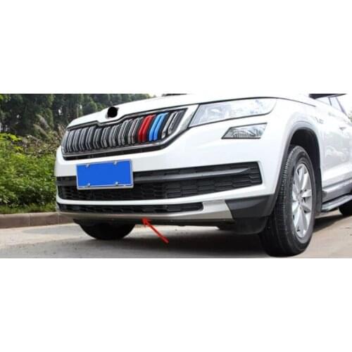 Car styling 2 pcs Stainless steel front and rear Bumper Protector Skid Plate cover For Skoda Kodiaq 2017 2018 2019 year