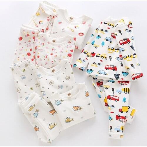 100% Cotton Children Pajamas Sets Baby Girls Boys Sleepwear Long Sleeve Pajamas Child Autumn Clothing Set Home Clothing Kids