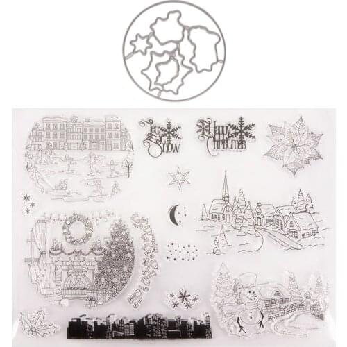 Diy Christmas VintageTransparent Silicone Rubber Standard Stamp for Scrapbooking Clear Stamps Card Making Stamps