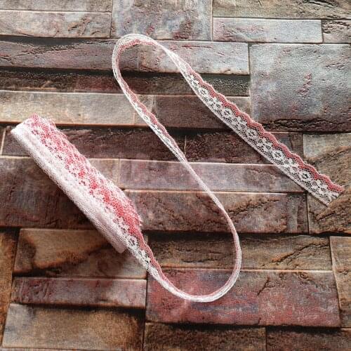 Beautiful Hot 10 yards 18mm Width Red Lace Ribbon Lace embroidery DIY Decoration For Clothes Sewing Accessories