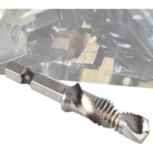 M10 Drill Bit Anti-deform High Hardness HSS Hex Shank Screw Thread Tap Taper Twist Drill Bit for Soft Metal